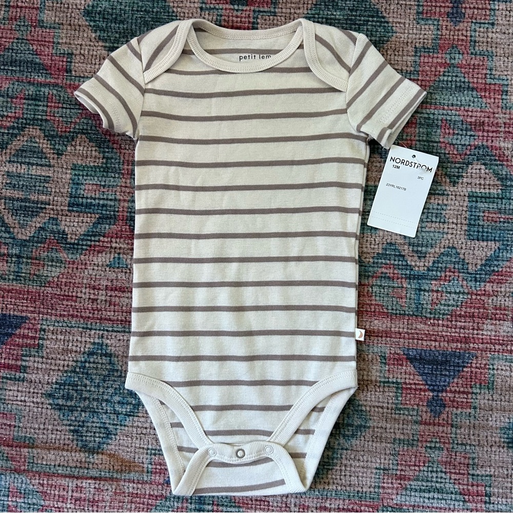 Organic Cotton Striped Unisex Onesie